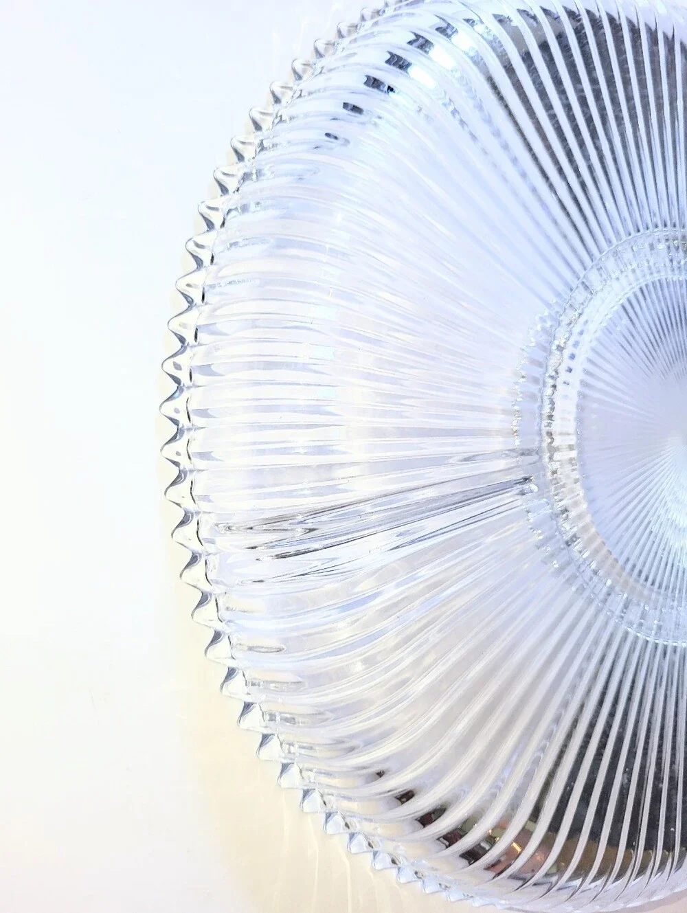 NIB Vintage 1980s Mikasa Crystal Diamond Fire Divided Serving Platter 14 Inch